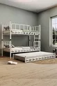 Chambre d'enfant jeune avec lit superposé et lit métallique  blanc Zambak Yavrulu