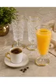 Ensemble de 6 verres à pied avec détails en or cristal pour café/létre/boissons/acier/eau/cocktail* ml