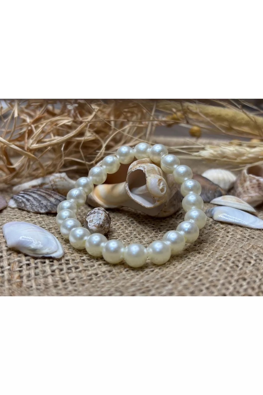 Bracelet élastique perlé de 8 mm