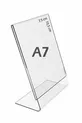Porte-affiches  en plexiglas transparent vertical de type L, porte-menu, porte-prix, porte-brochure, porte-étiquette, porte-photos, support d'album, table
