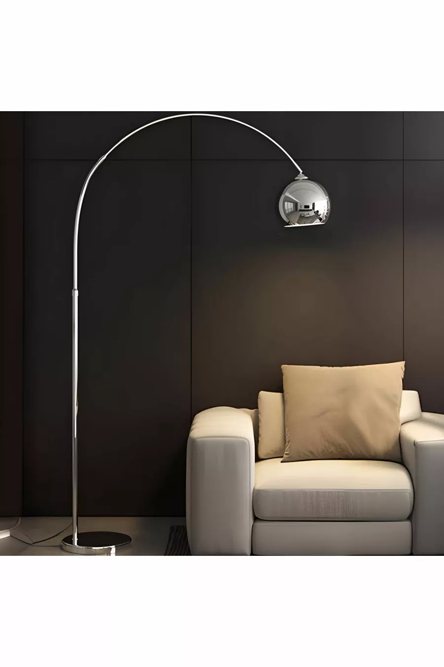 Lampadaire Enve Série Moderne Chromé Col de Cygne (Faites attention à ce que le nom du magasin et celui du vendeur ne soient pas identiques)