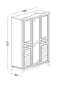 Chambre d'enfant Marje (Armoire à 3 portes + * Montessori + Commode avec miroir)