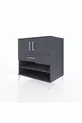 Commode Kronos avec 3 étagères, 1 tiroir et 2 portes, Anthracite-Anthracite