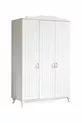 Chambre d'enfant blanche bleue - Armoire à 3 portes, Lit, Bureau, Commode
