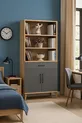 Commode et bibliothèque Ege avec portes | Corps en MDF | Pieds en bois | Moderne et fonctionnel