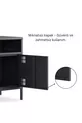 Pera Commode Étagère Ouverte, 5 x x cm - 9 Options de Couleurs Disponibles