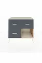 Commode Hyperion 3 tiroirs Pin-Pierres d'ambre/Anthracite