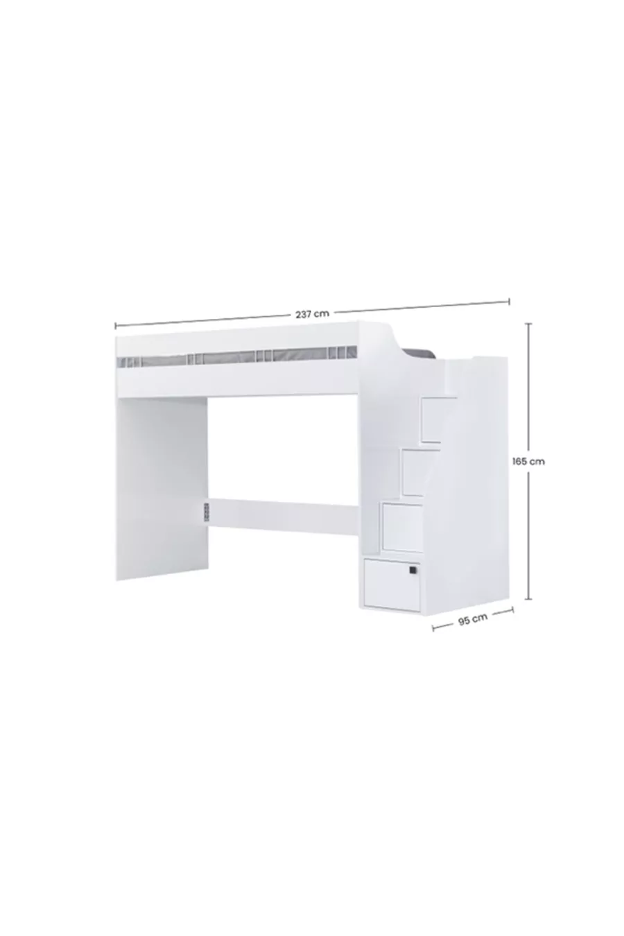 ENSEMBLE DE 3 LITS SUPERPOSÉS BLANCS 4 PLACES
