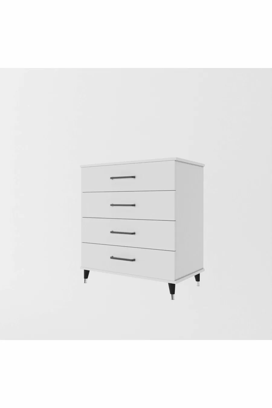 Commode à quatre tiroirs (BLANC BRILLANT)