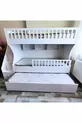 Lit superposé pour enfants en bois blanc sculpté