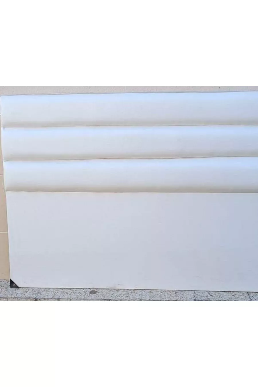 Titre DK Double Personne Modèle Cuir Synthétique Tissu Blanc Rempli en Tranches Fait Main
