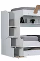 Lits superposés, Lit superposé avec lit d'appoint Inci - Noyer 2 matelas Comfort
