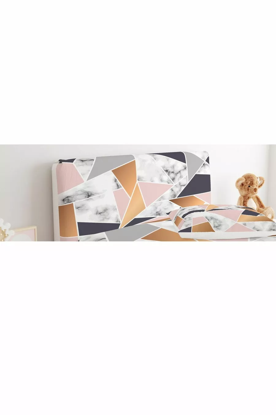 Housse de tête de lit Motifs triangulaires colorés