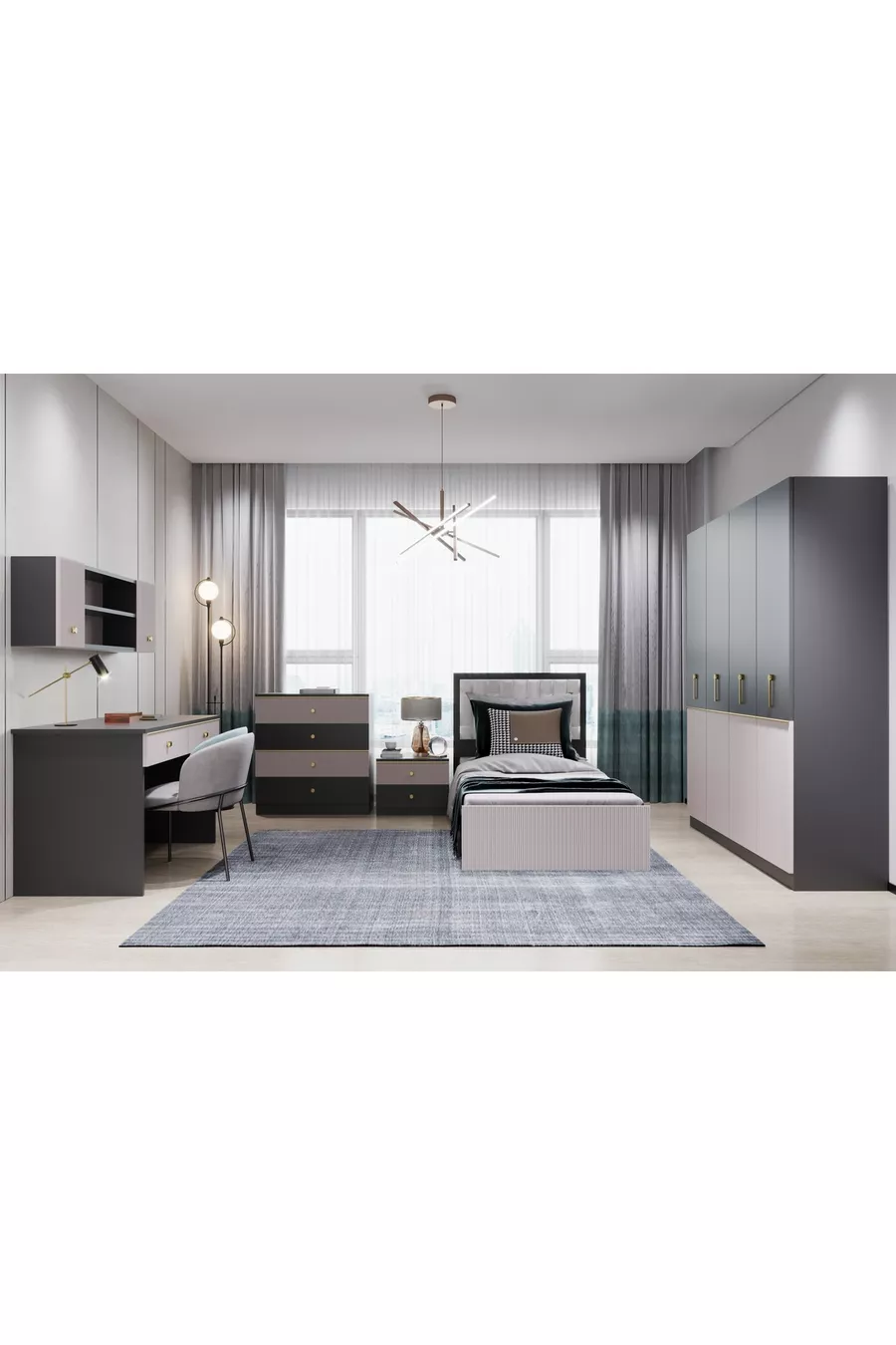 ENSEMBLE CHAMBRE JEUNE MILAS, 3 PORTES