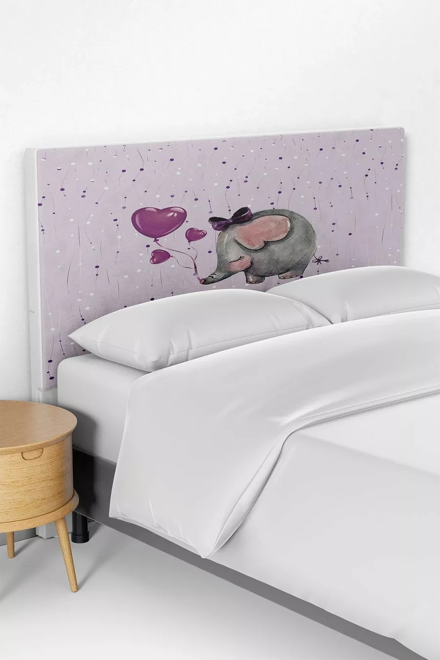 Housse de tête de lit pour lit enfant à motif éléphant
