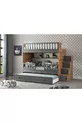 Lit superposé avec volet / Installation gratuite / 100% MDF / 2 matelas à ressorts en bambou / 2 ensembles de linge de lit offerts