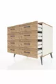 Commode Kronos 8 tiroirs Pierre de lune-Pin