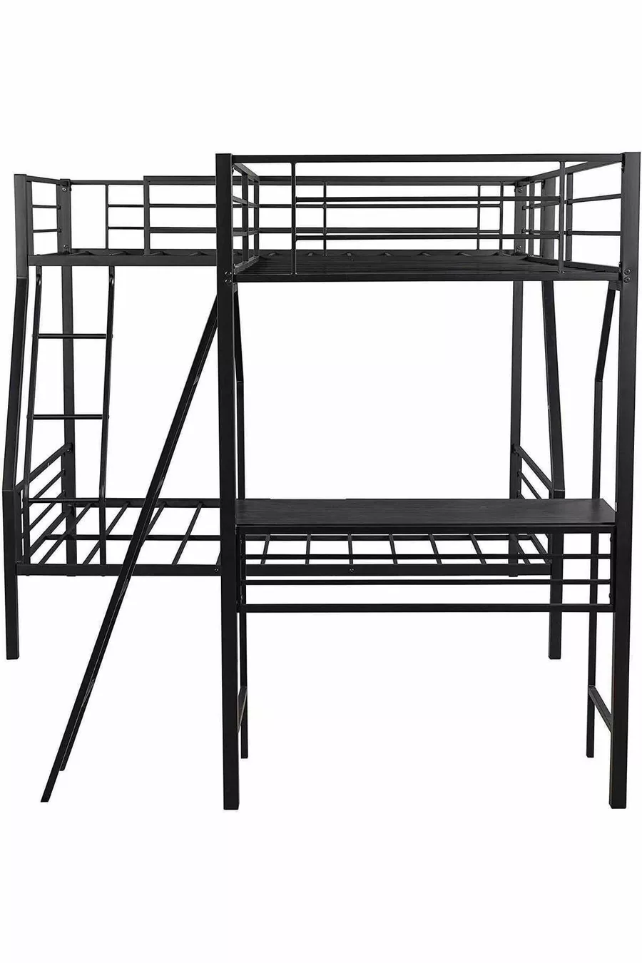 Lit mezzanine avec bureau pour trois personnes au design moderne