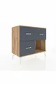 Commode Hyperion 3 tiroirs Pin-Pin/Anthracite