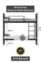 Koza Ranza Lits Superposés en Métal Noir Compatibles avec Matelas, Séparables