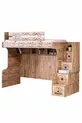 Lits superposés Ranza, Lit superposé Captain Ranza avec armoire et 2 matelas Confort