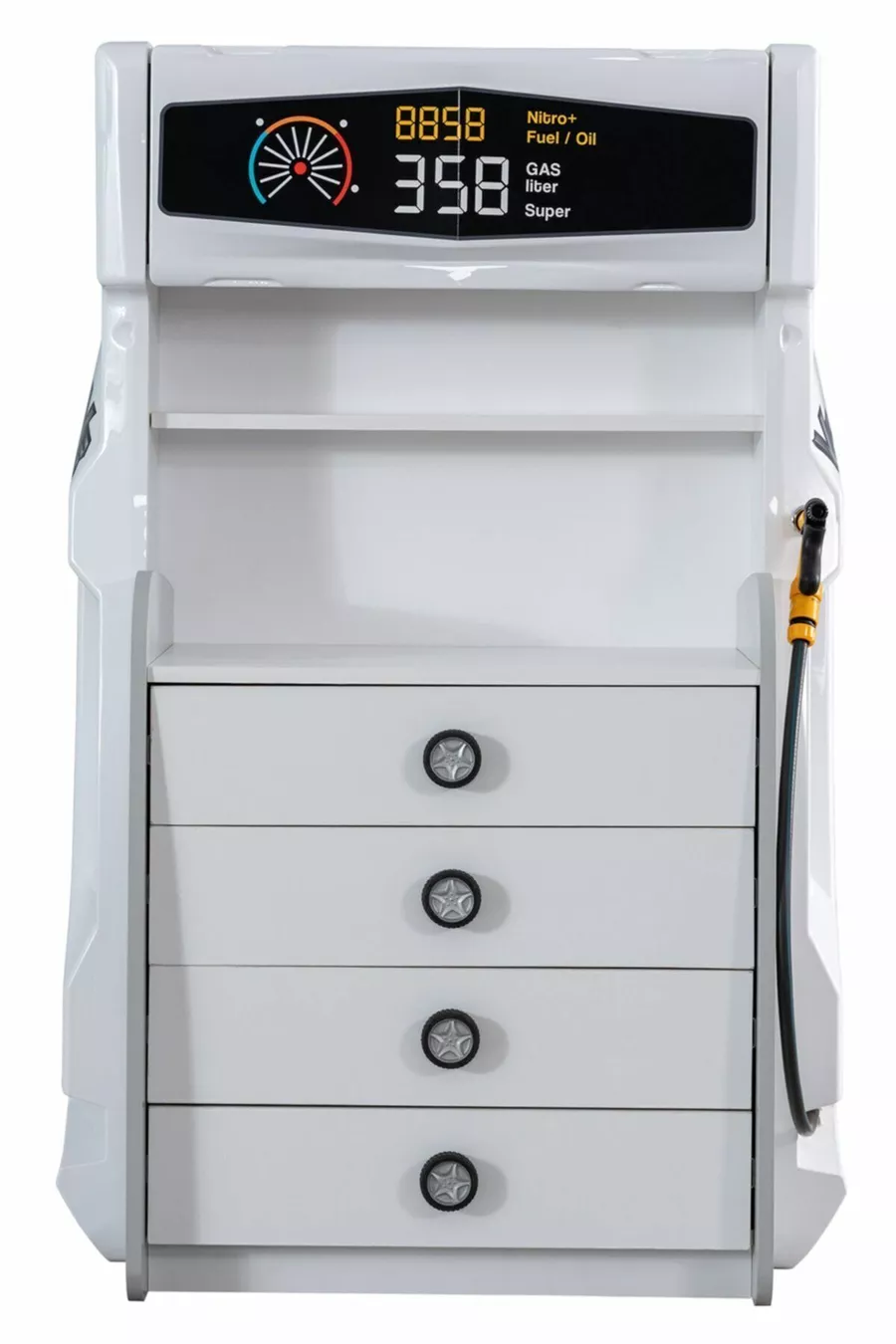 Chambre d'enfant - Lit avec voiture Mercedes et pare-vent - Armoire sportive à 3 portes - Commode
