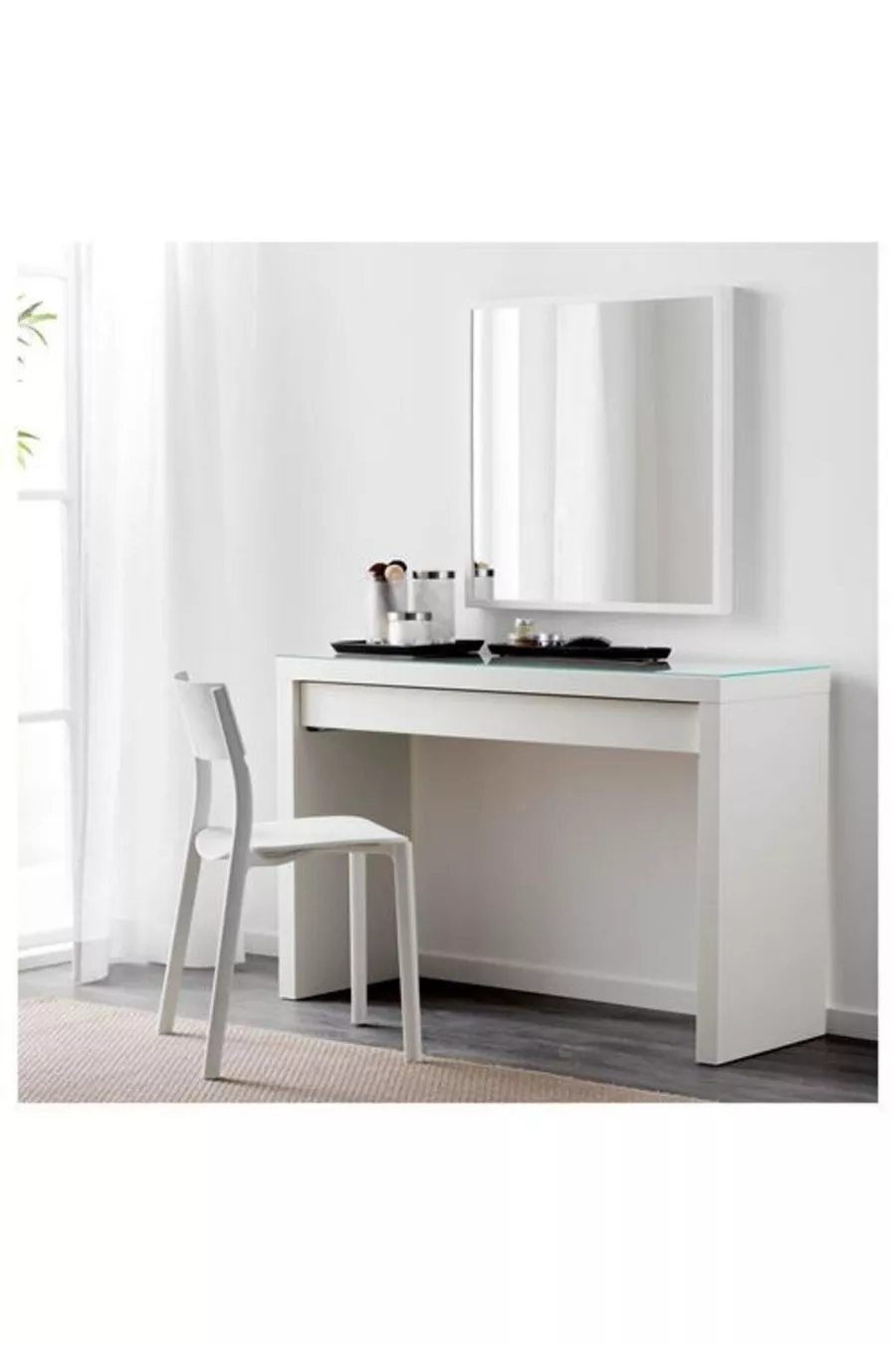 Malm, coiffeuse, cm, blanc