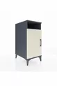 Table de chevet Kronos avec 3 étagères et 1 porte Anthracite-Pierre de lune