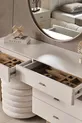 Commode à miroir Silvar avec pouf