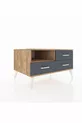 Commode Kronos à une étagère et 3 tiroirs Pin-Pin/Anthracite