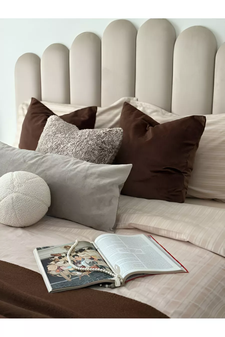 TÊTE DE LIT REMBOURRÉE -CM LARGEUR (6 PIÈCES)