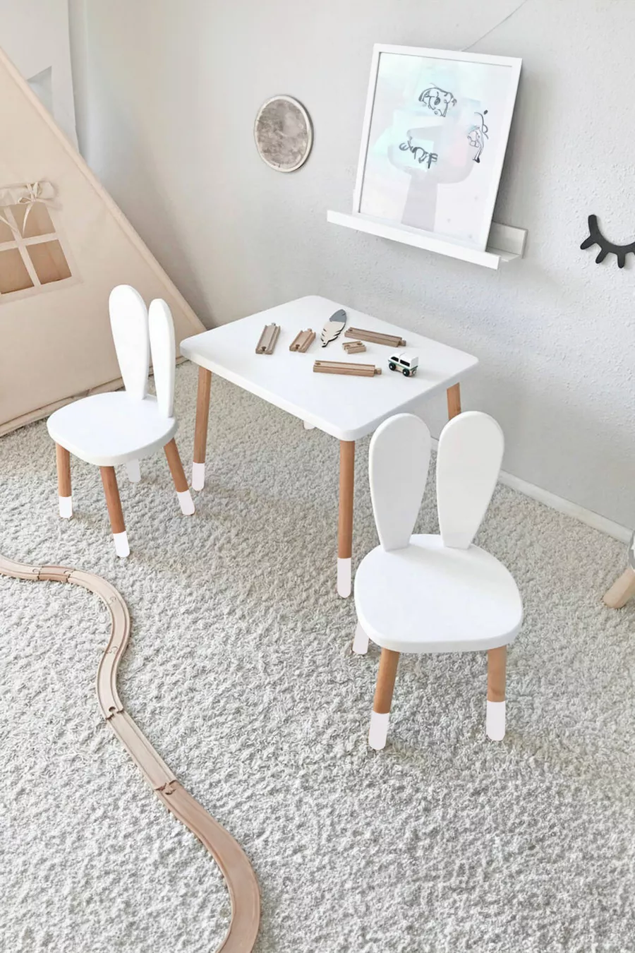Table de jeu - table d'activités - table d'étude - table d'animation avec 2 chaises Set de table et chaises pour enfants