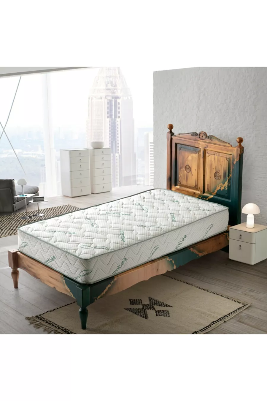 Matelas à ressorts double ortopédique Jungle Bamboo * Matelas à ressorts ortopédique