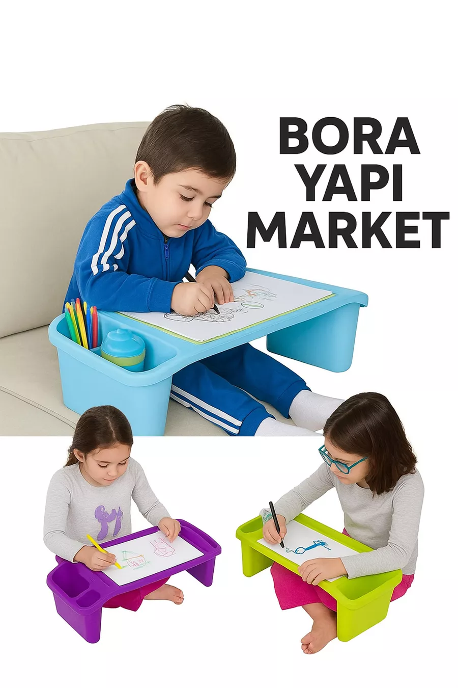 Bureau de loisirs pour enfants bleu