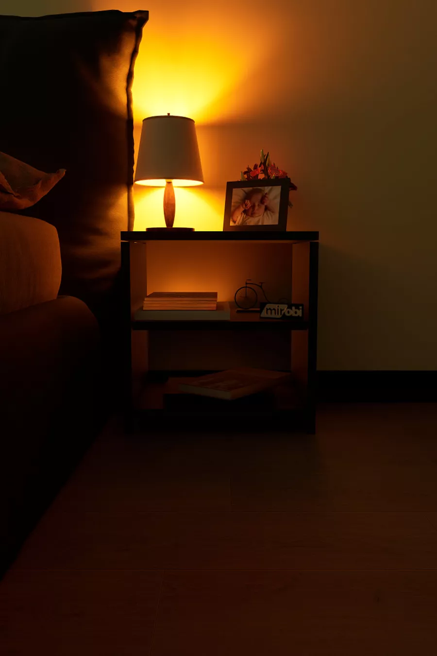 Table de chevet décorative Eko en anthracite