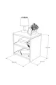 Table de chevet décorative Eko en anthracite