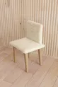 Chaise pour enfant Siège pour enfant Chaise en bois Chaise Montessori Chaise avec coussin Blanche Chaise douce