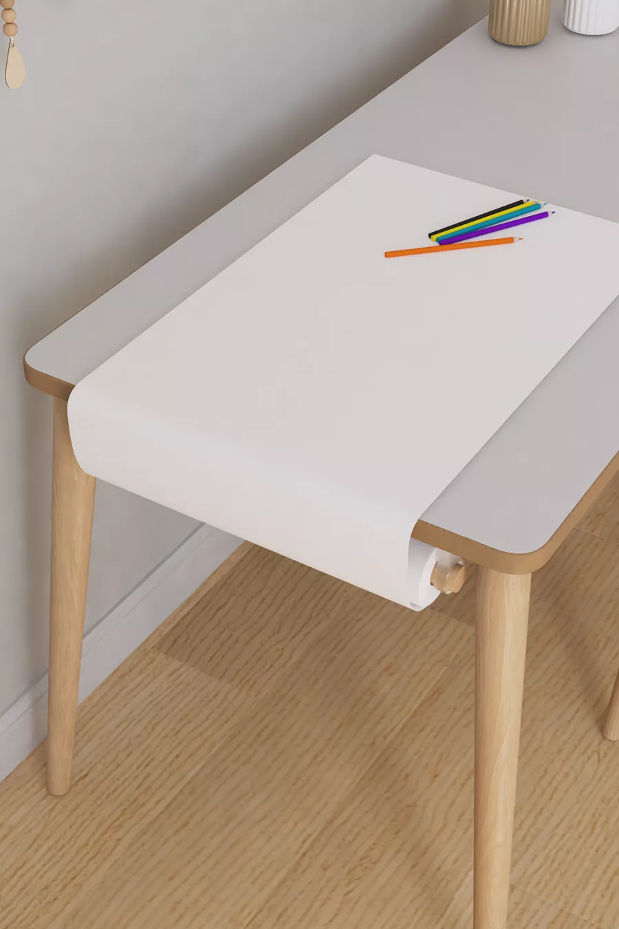 Set de Papier à Rouleau  mt. (Accessoires de Connexion Inclus) Compatible avec les Tables d'Activité et de Jeu