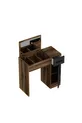 Coiffeuse avec miroir et armoire, couleur noyer et anthracite - Inci, disponible en 4 couleurs différentes