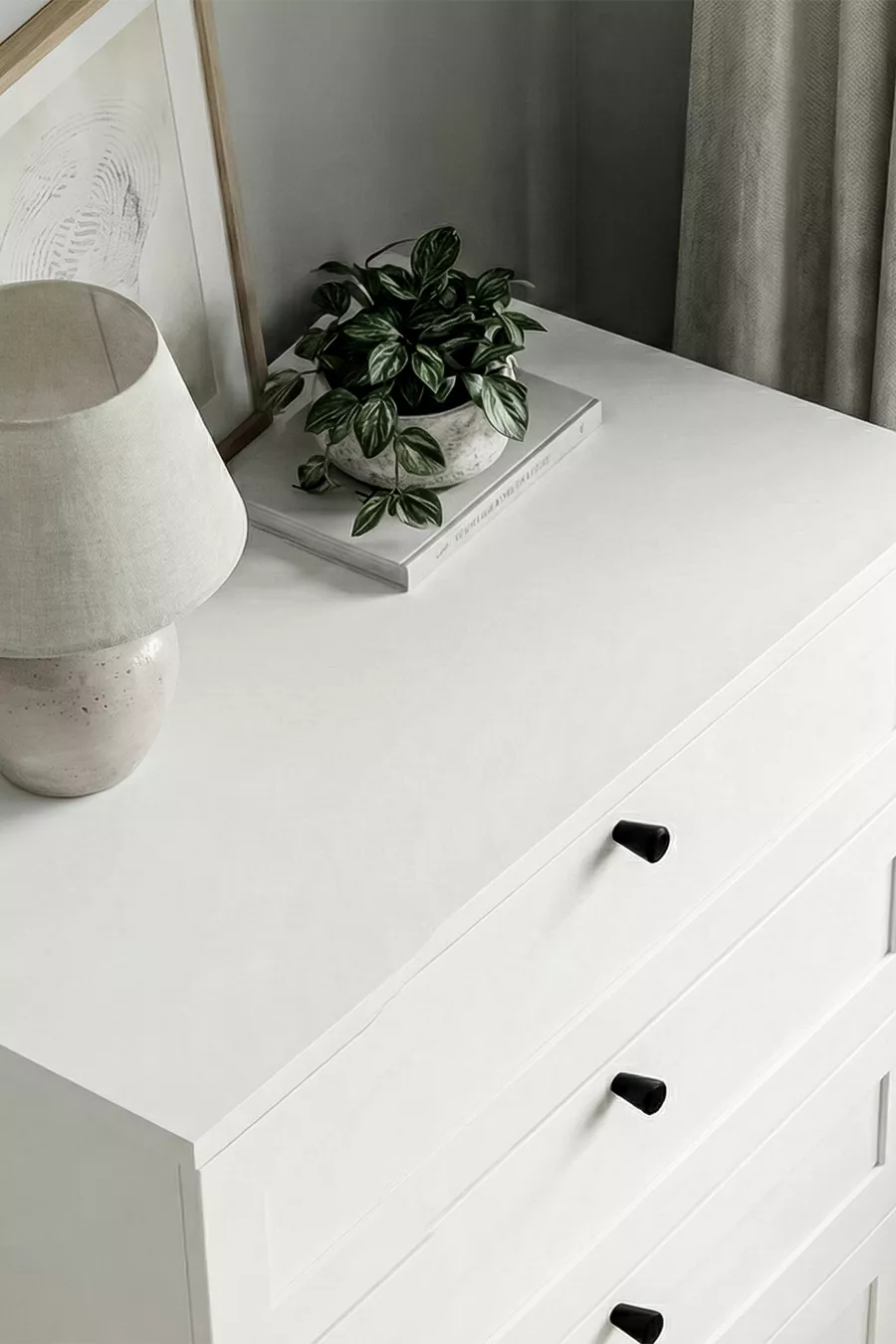 Commode Terra 5 tiroirs, Linge de lit Chambre à coucher Chambre de bébé Blanc