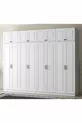 Armoire Blanche en MDF Complète avec 8 Portes et Étagères, Montage Gratuit