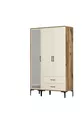 Armoire à trois portes Kumsal Rt - Crème