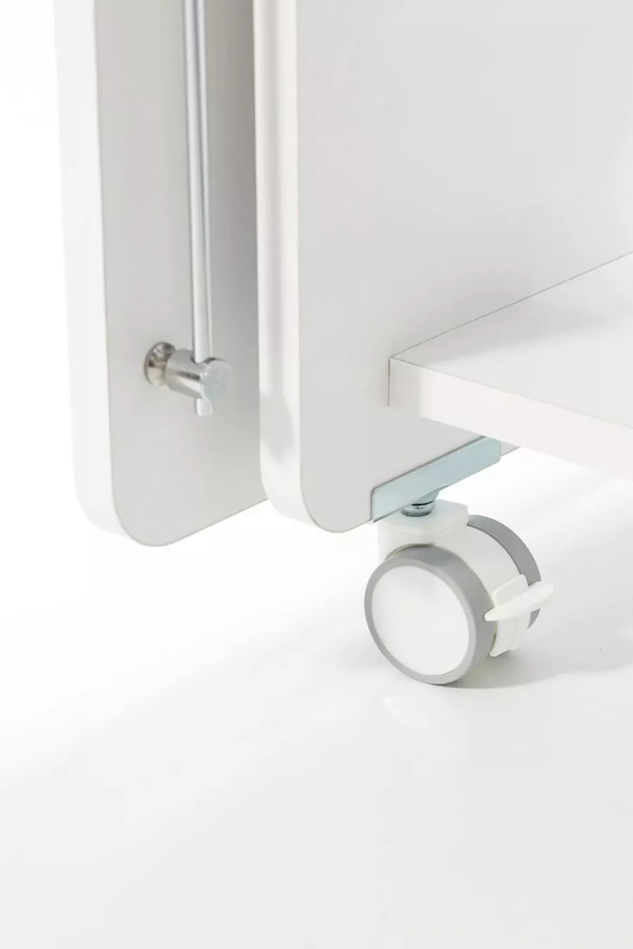 Berceau pour bébé avec côtés inclinables et roulettes - Lit pour bébé - Blanc - Cm - 