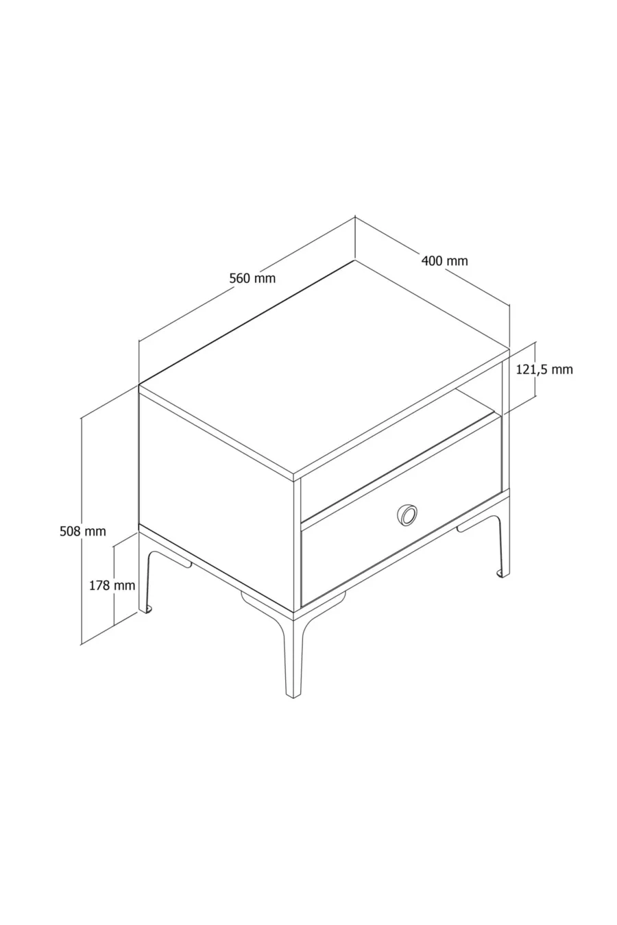Commode Variant Lisbonne - Noyer / Anthracite