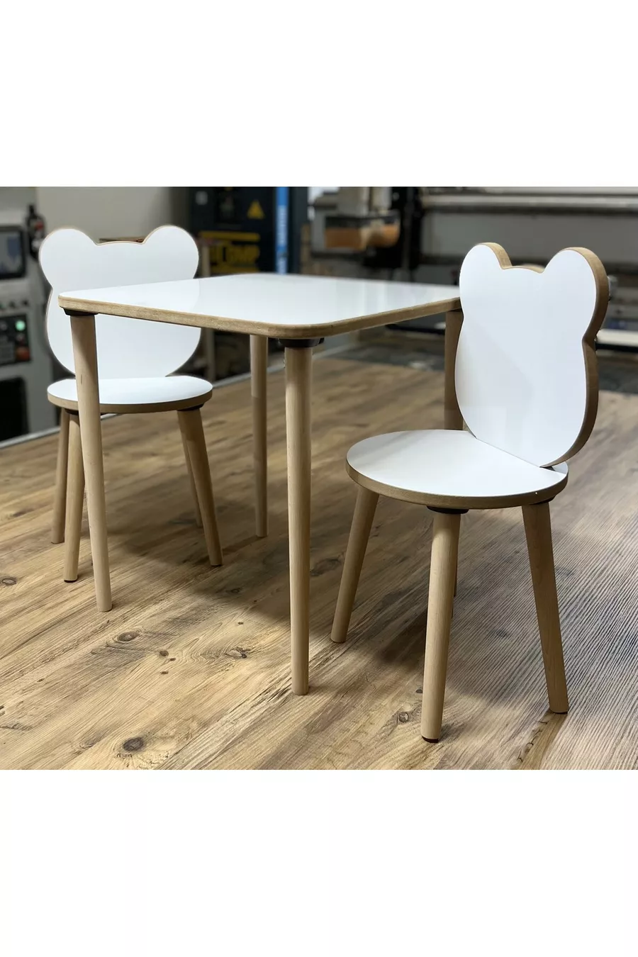 Ensemble de table et chaises pour enfants Panda Blanc Table d'activité Table de travail 1 table 2 chaises