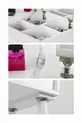 Table de maquillage Table de toilette avec miroir / Blanc