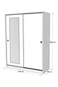 GM  ARMOIRE COULISSANTE VIOLET ET BLANC