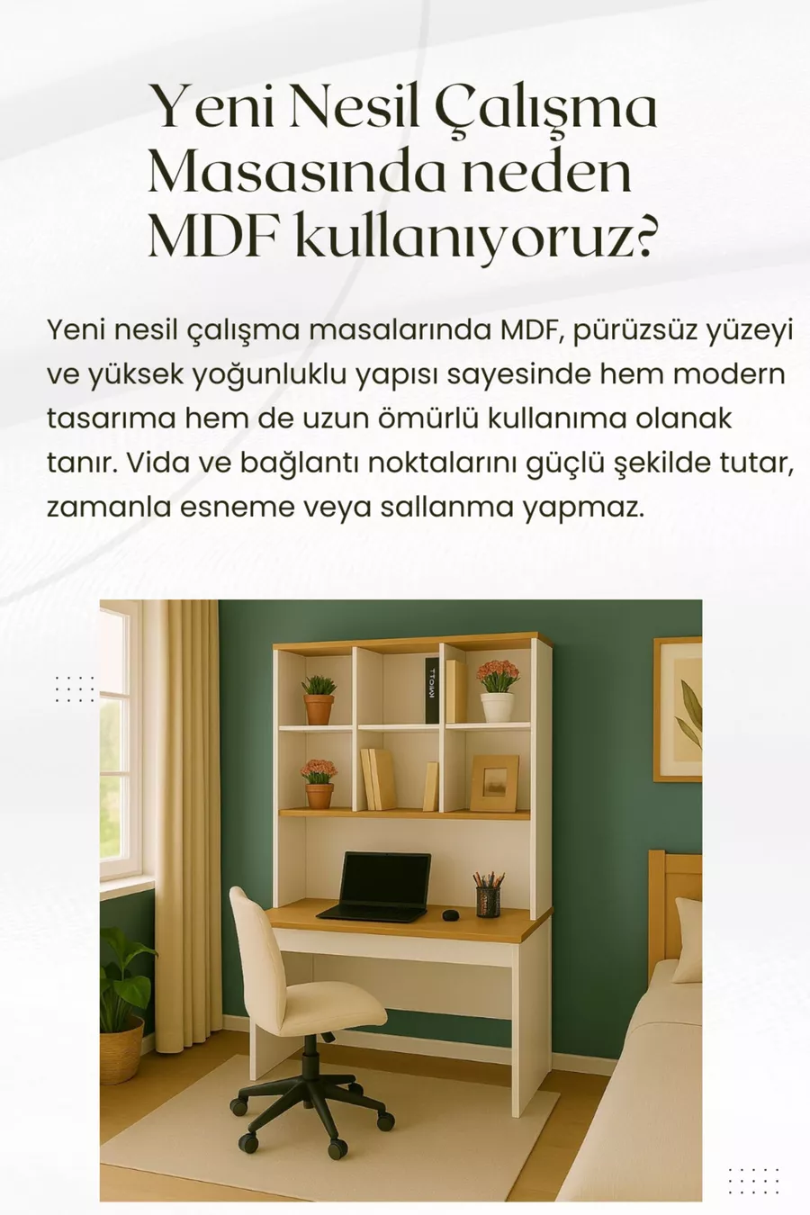 Bureau pour chambre d'adolescent Arion Nouvelle Génération | 100% MDF | Ergonomique | Modèle avec étagère et portes