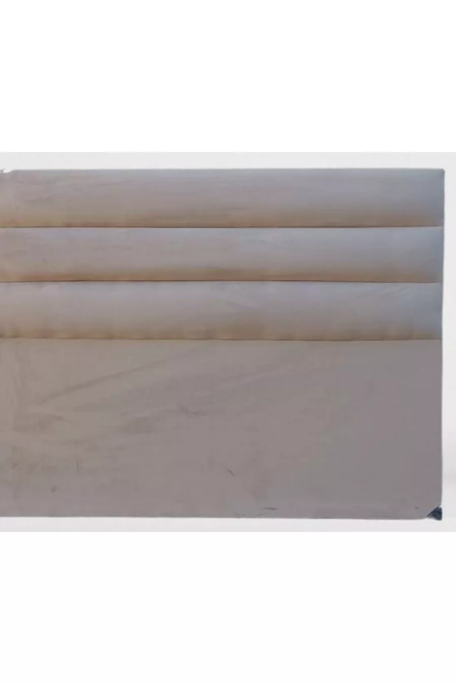 Titre DK Double Taille 'Lit Horizontal Tranché Tissu Crème en Poil de Poulain Fait Main