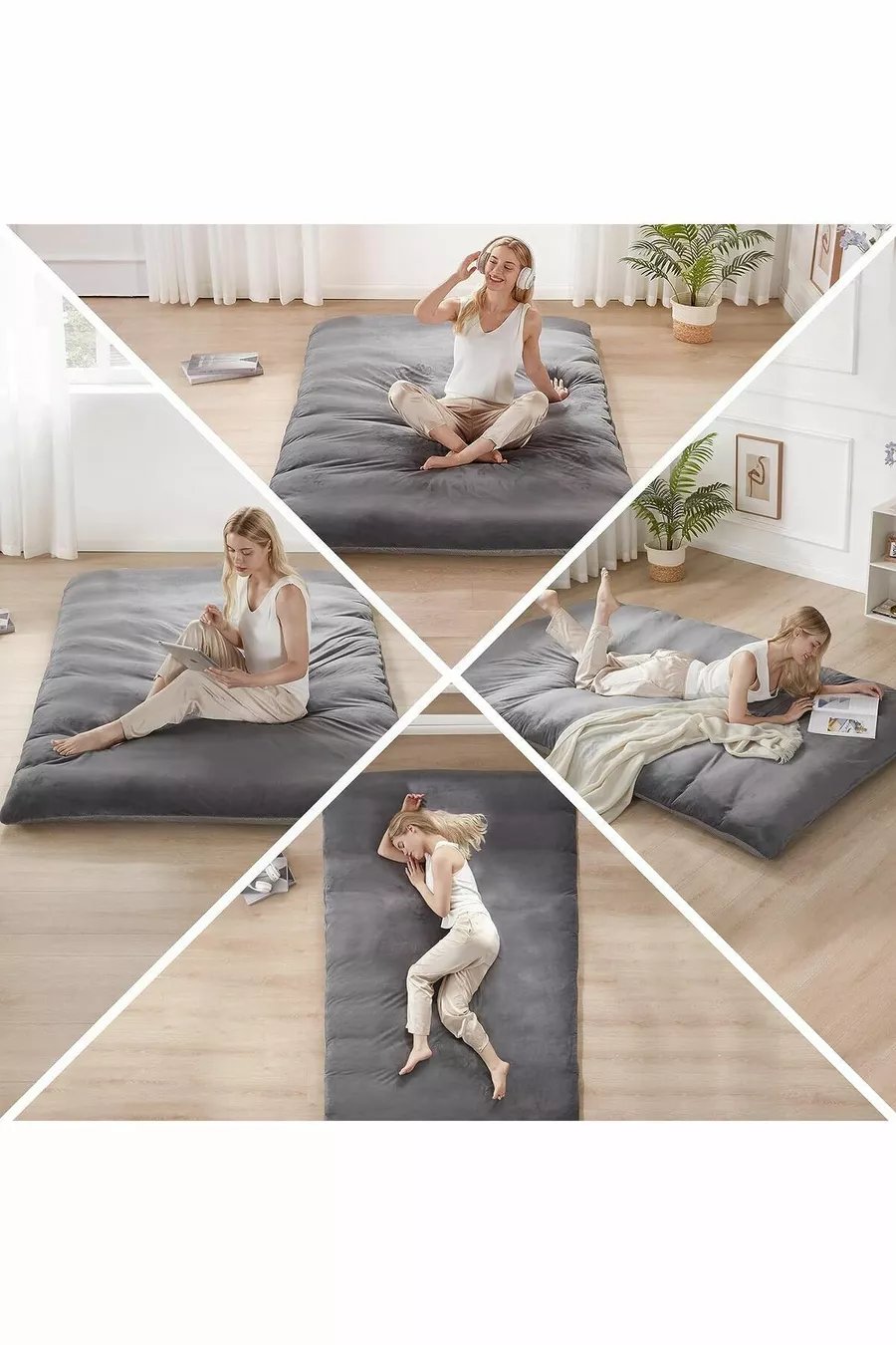 Lit modèle Lori & Lit d'activité & Lit d'appoint & Matelas rembourré avec housse à fermeture éclair